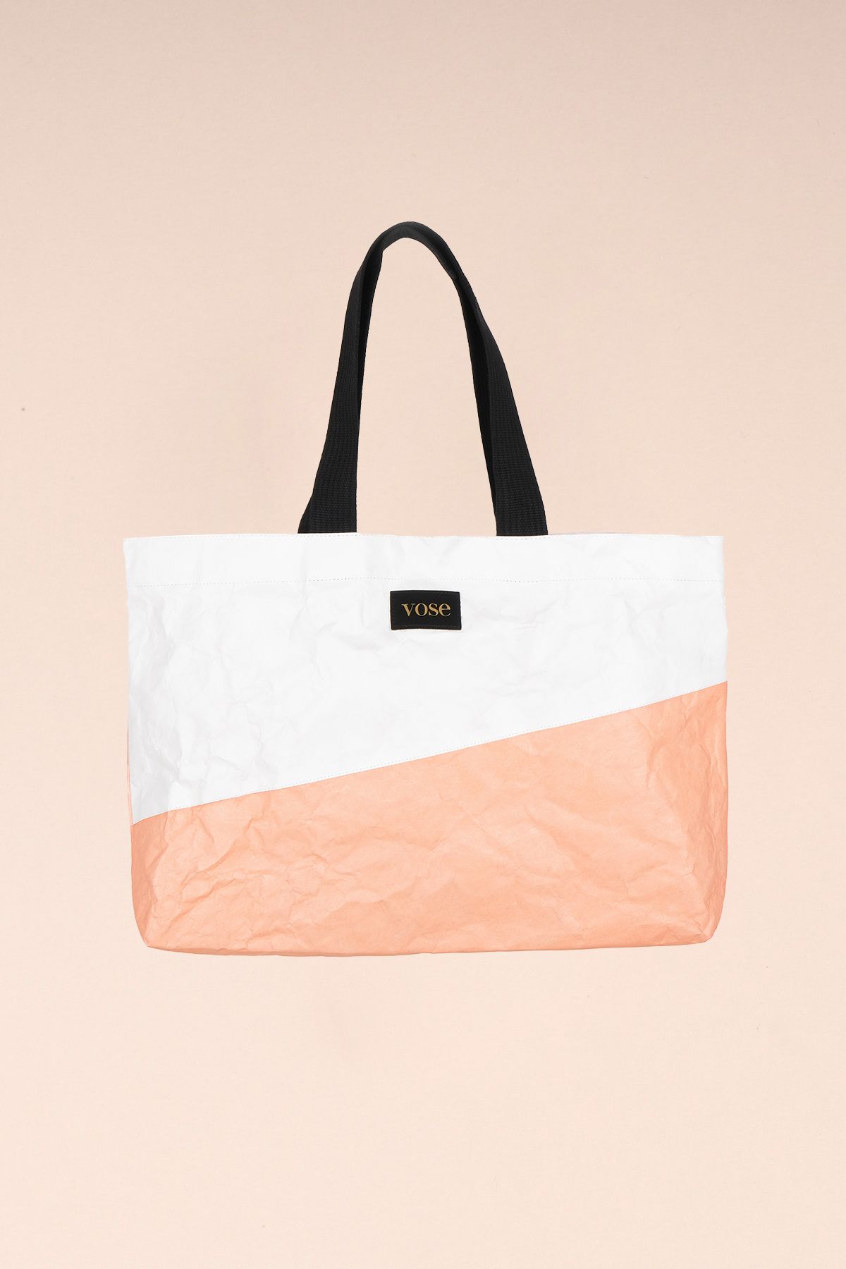 Eco-Friendly and Durable Shoulder Bag - White & Salmon