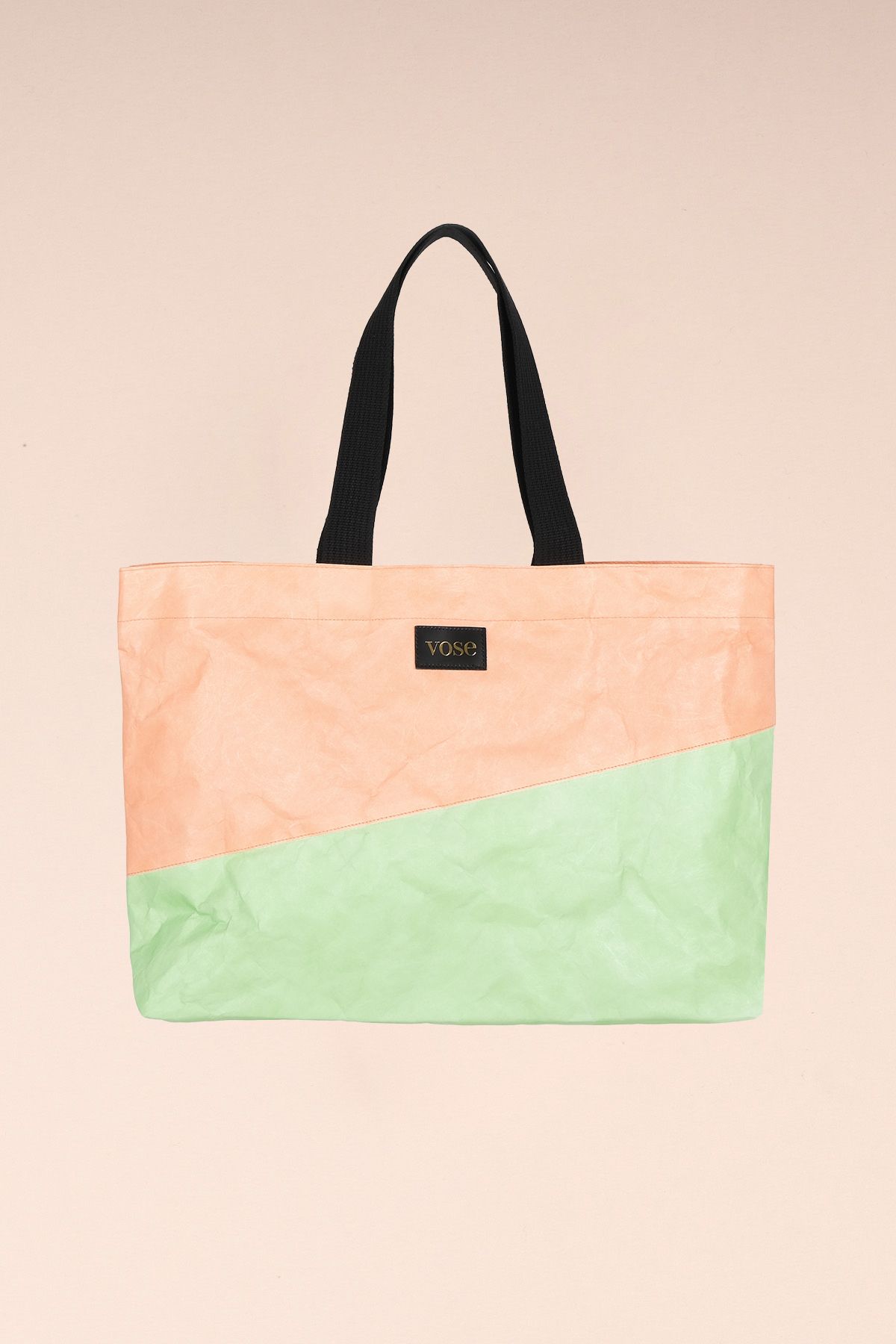 Eco-Friendly and Durable Shoulder Bag - Salmon & Green