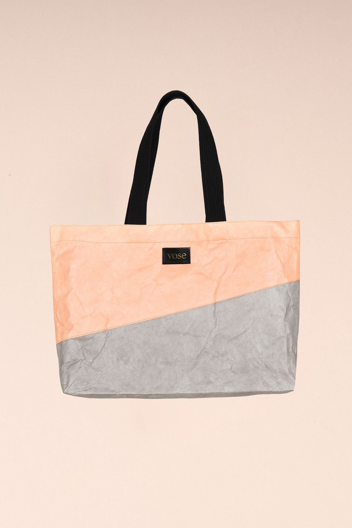 Eco-Friendly and Durable Shoulder Bag - Salmon & Grey
