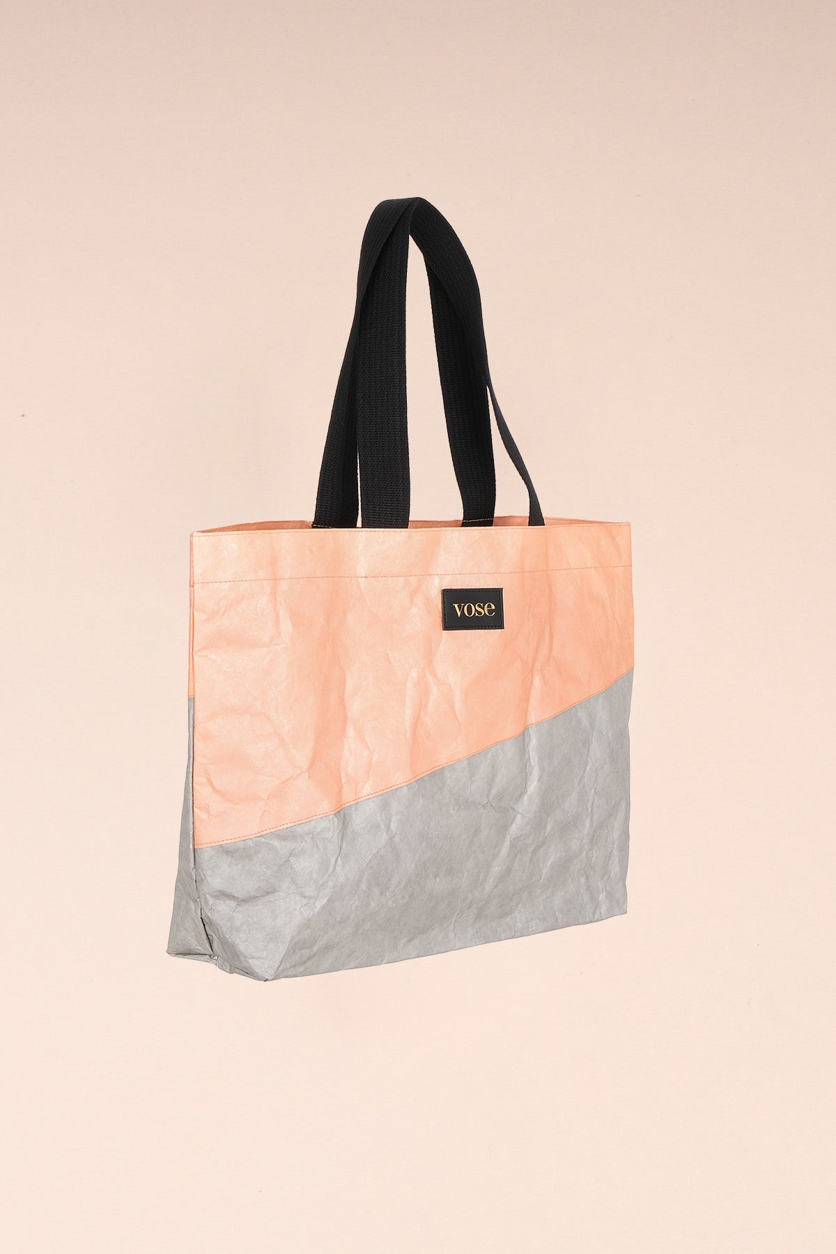 Eco-Friendly and Durable Shoulder Bag - Salmon & Grey