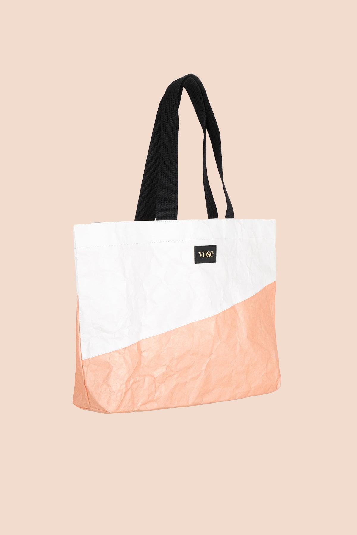Eco-Friendly and Durable Shoulder Bag - White & Salmon