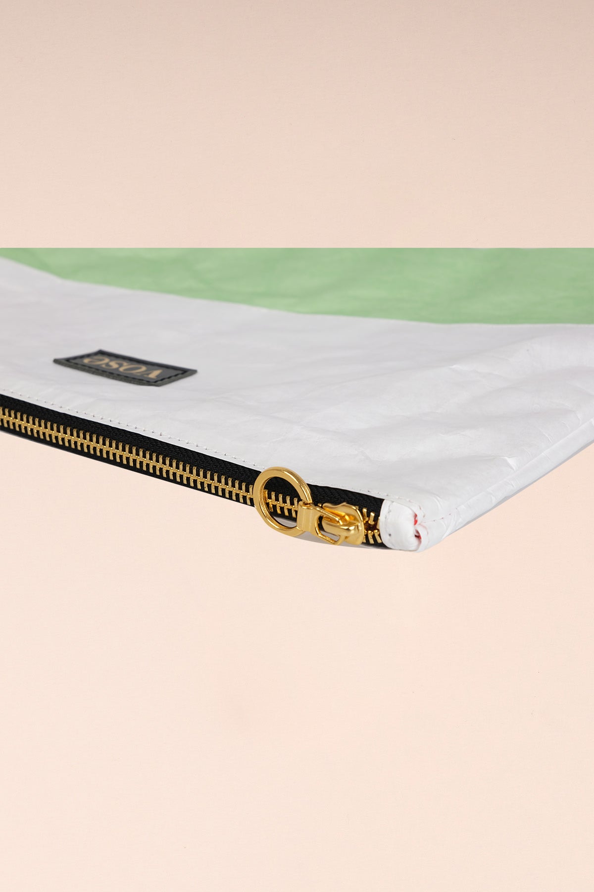 Eco-Friendly and Durable Clutch Bag - White & Green