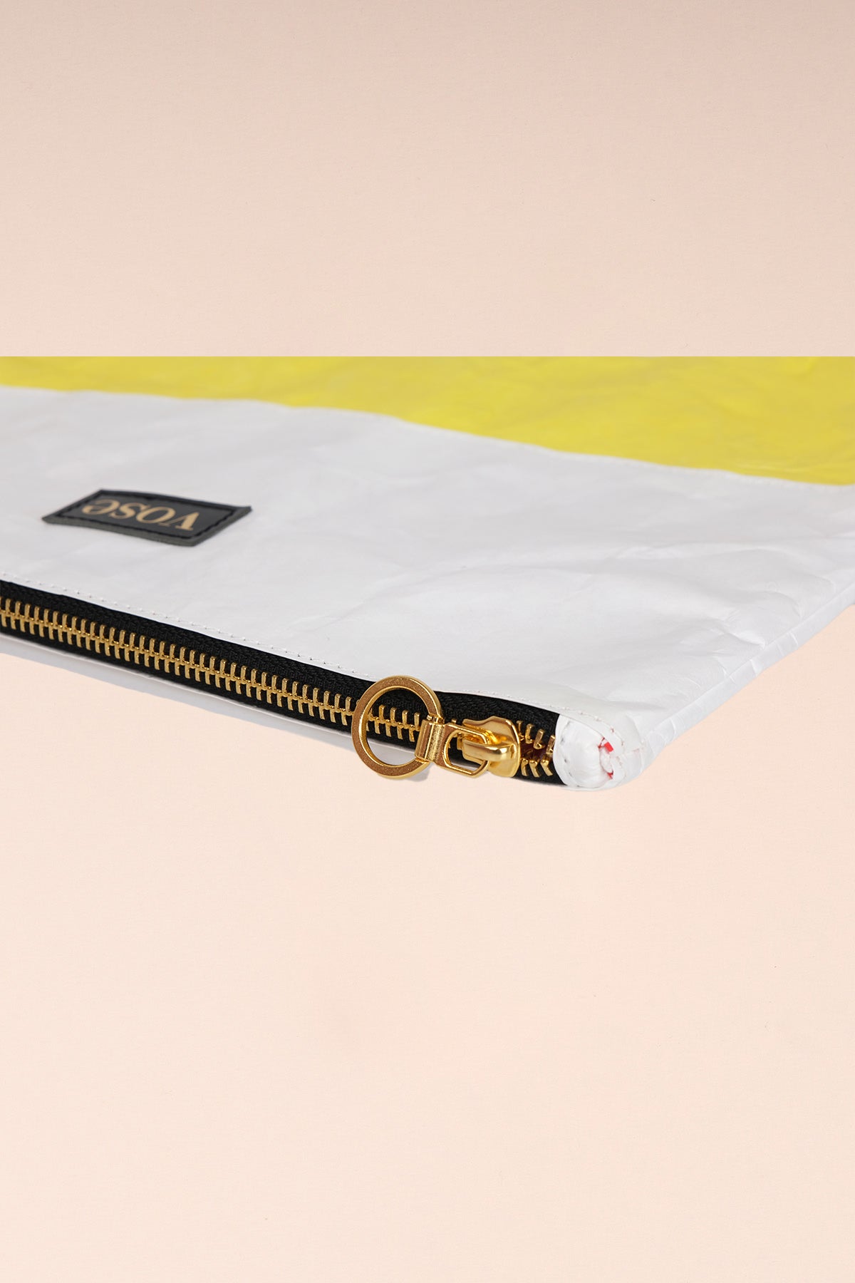 Eco-Friendly and Durable Clutch Bag - White & Yellow