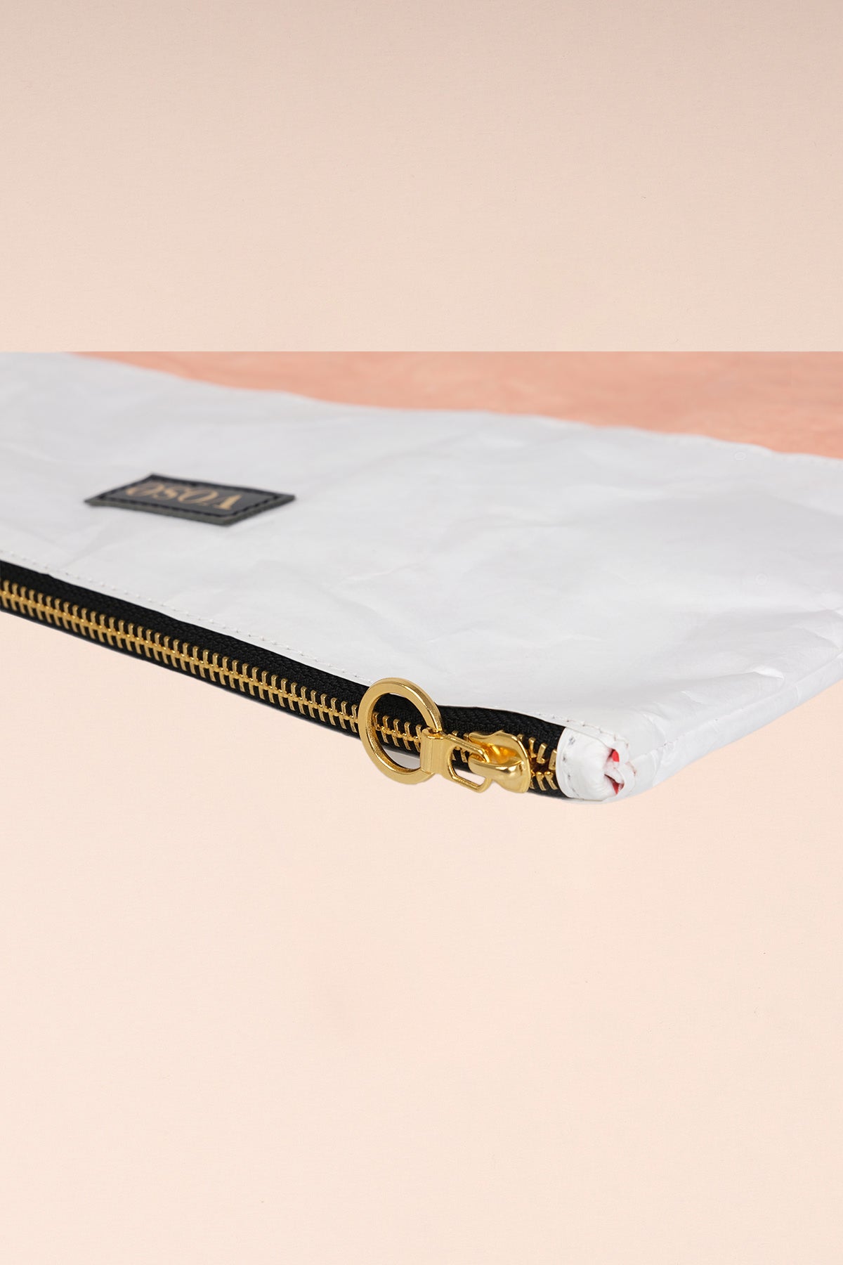 Eco-Friendly and Durable Clutch Bag - White & Salmon