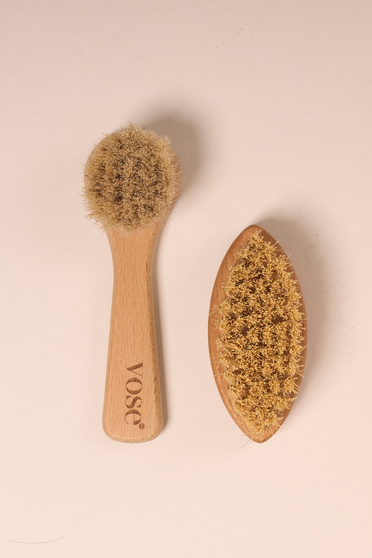 2' li Set Doğal At Kılı Yüz Fırçası + Tırnak Fırçası (Kaktüs)