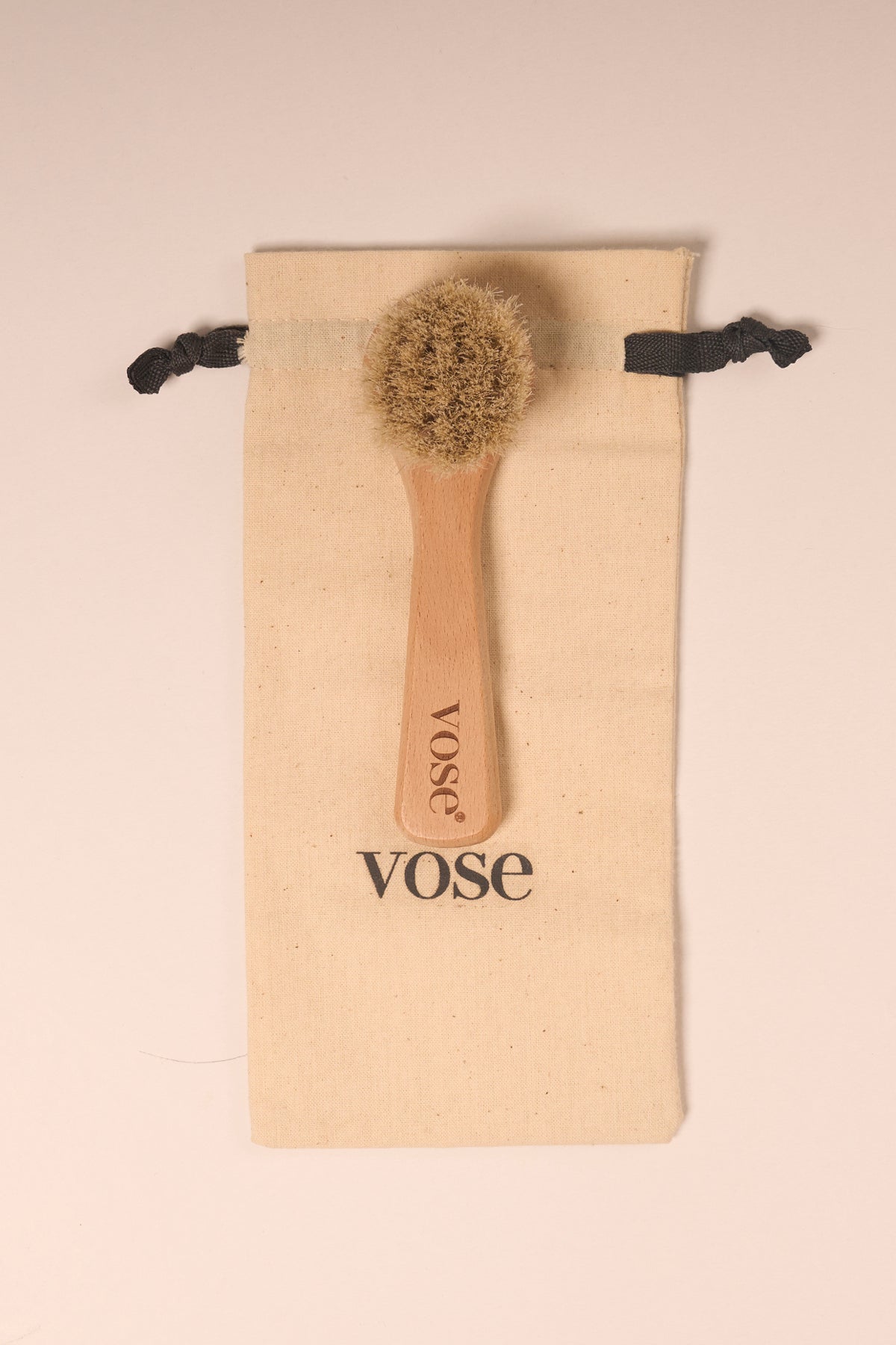 Set of 2 Natural Horse Hair Cellulite Black Rose Face Brush