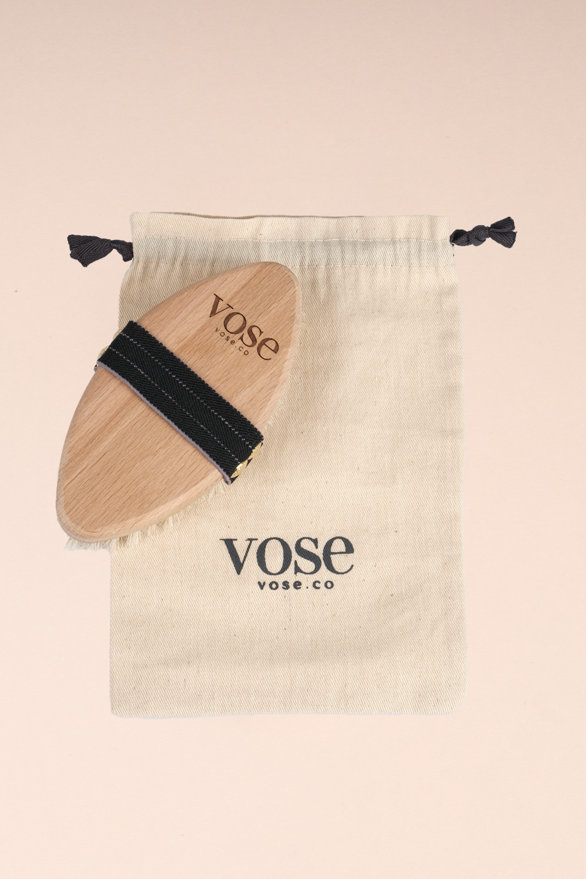 %100 Doğal At Kılı Selülit Fırçası - Black Rose