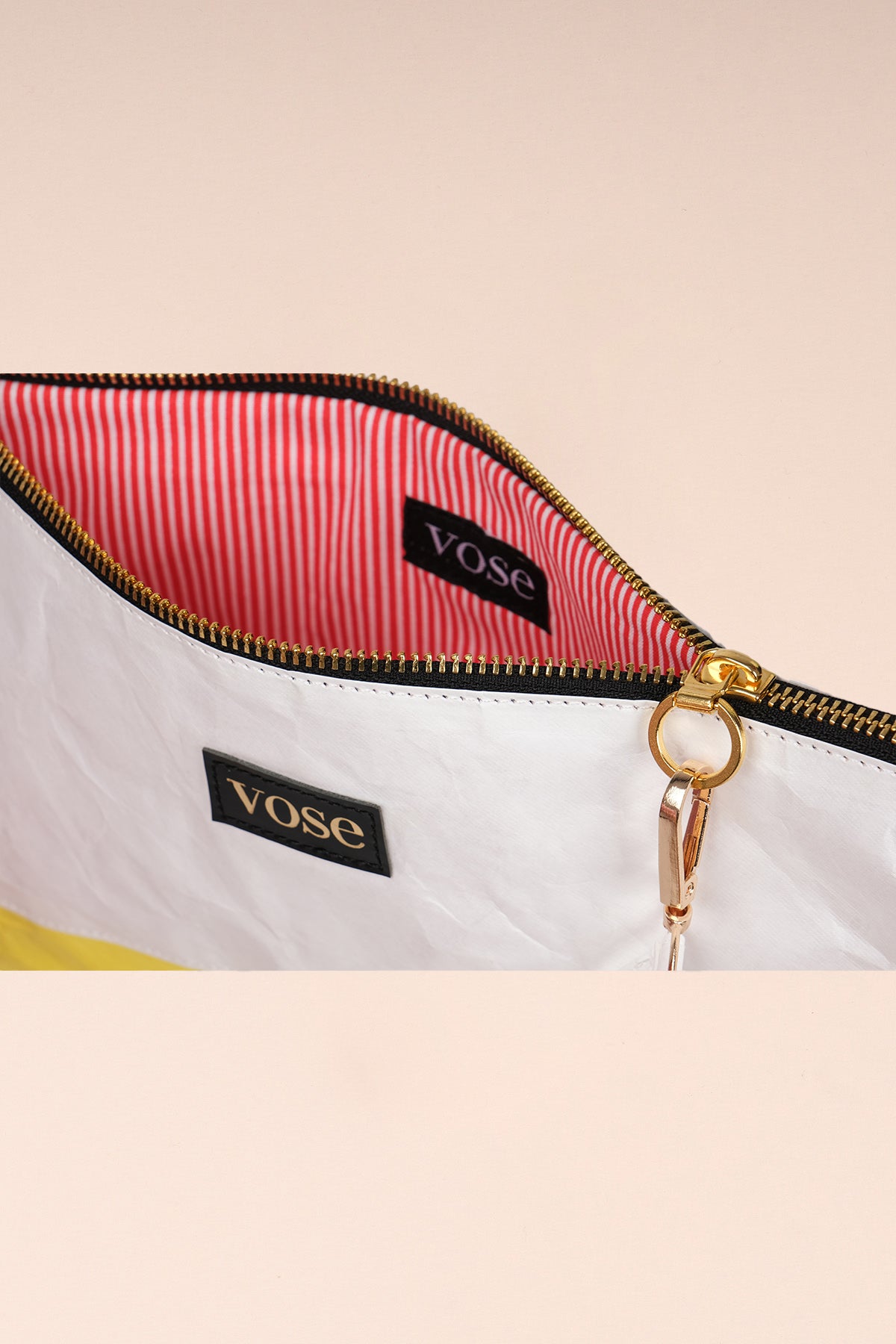 Eco-Friendly and Durable Clutch Bag - White & Yellow