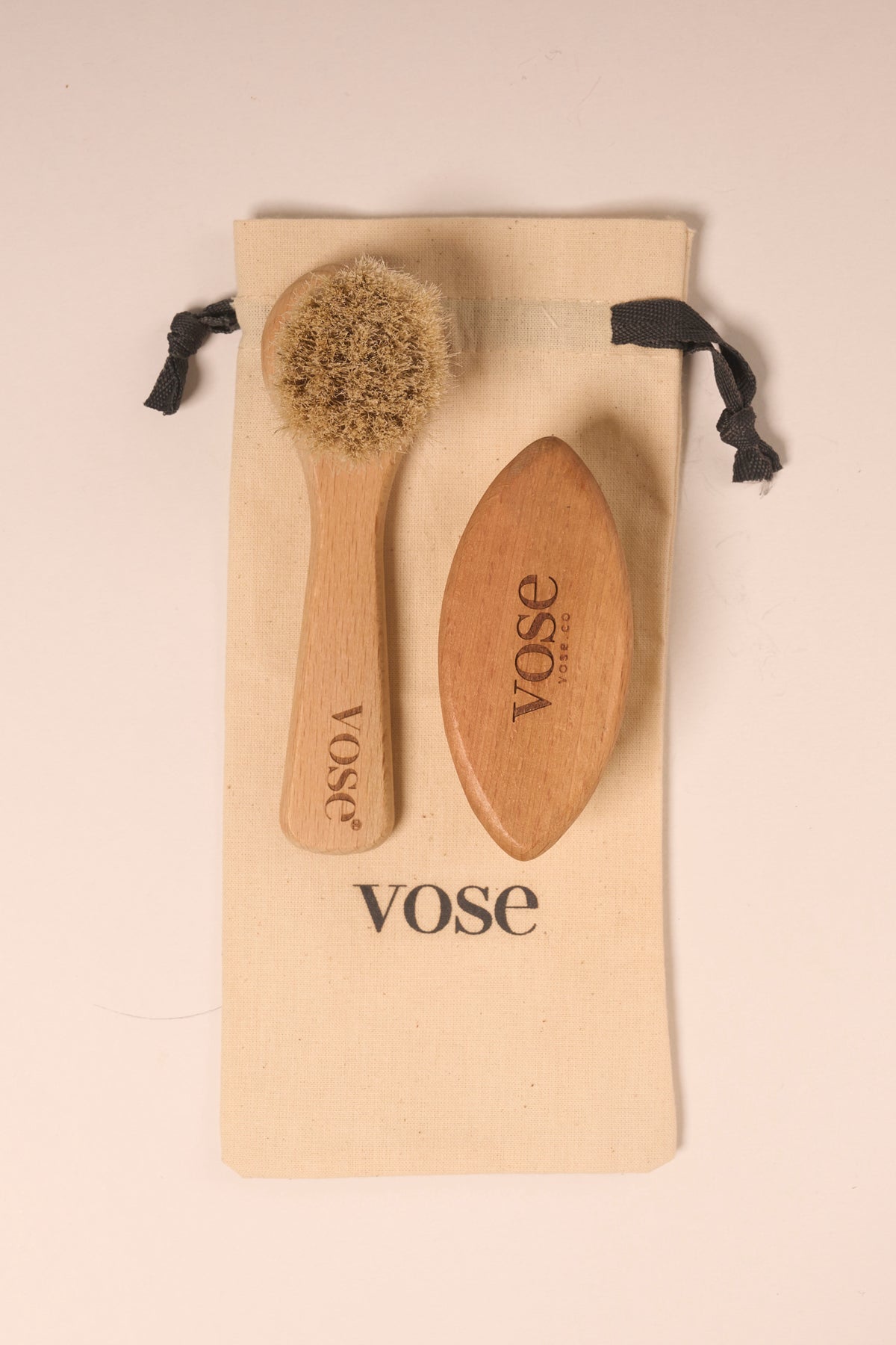 2' li Set Doğal At Kılı Yüz Fırçası + Tırnak Fırçası (Kaktüs)