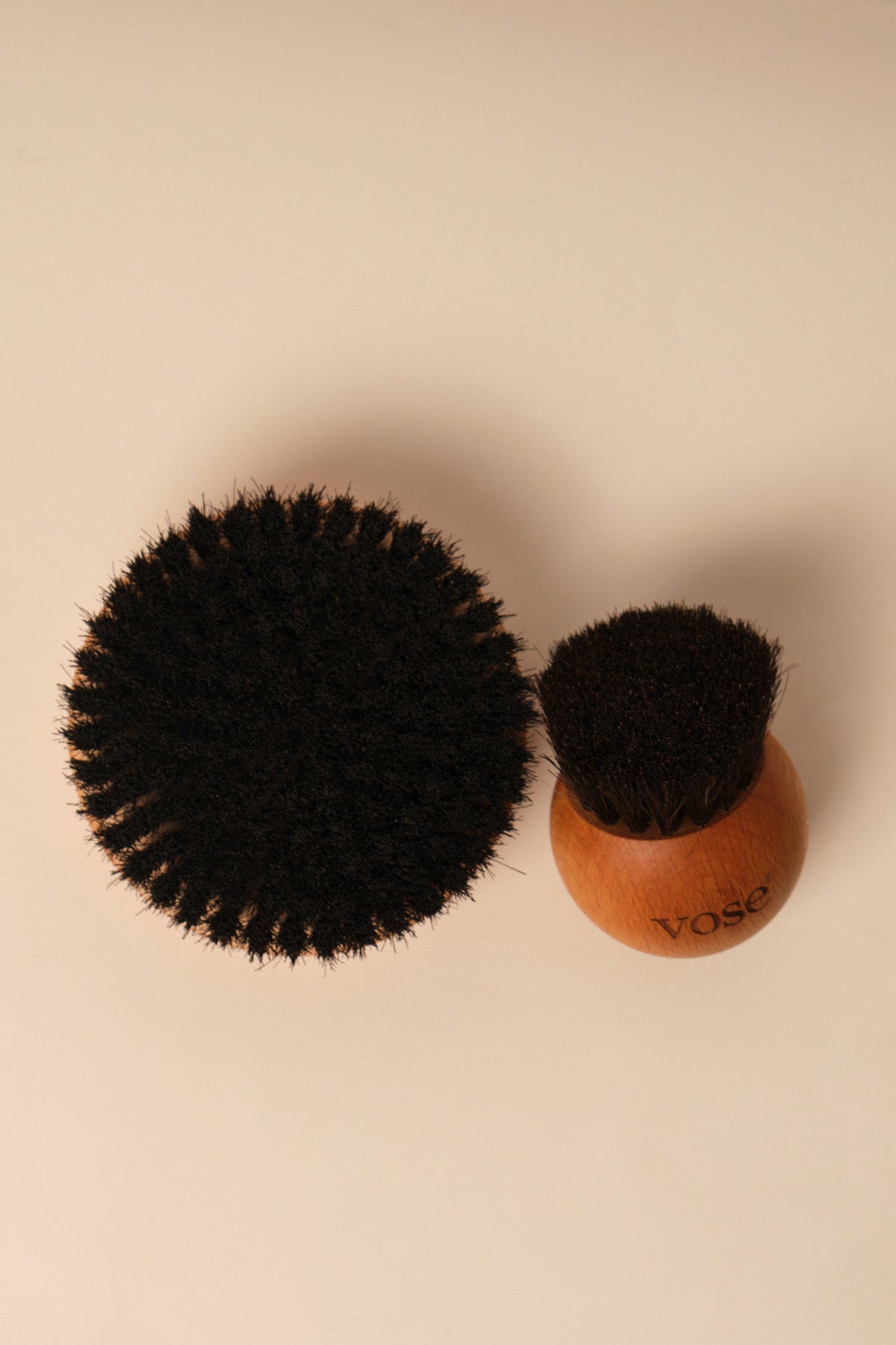 Vose Rounded Black Body Brush and Black Ball Face Brush Set