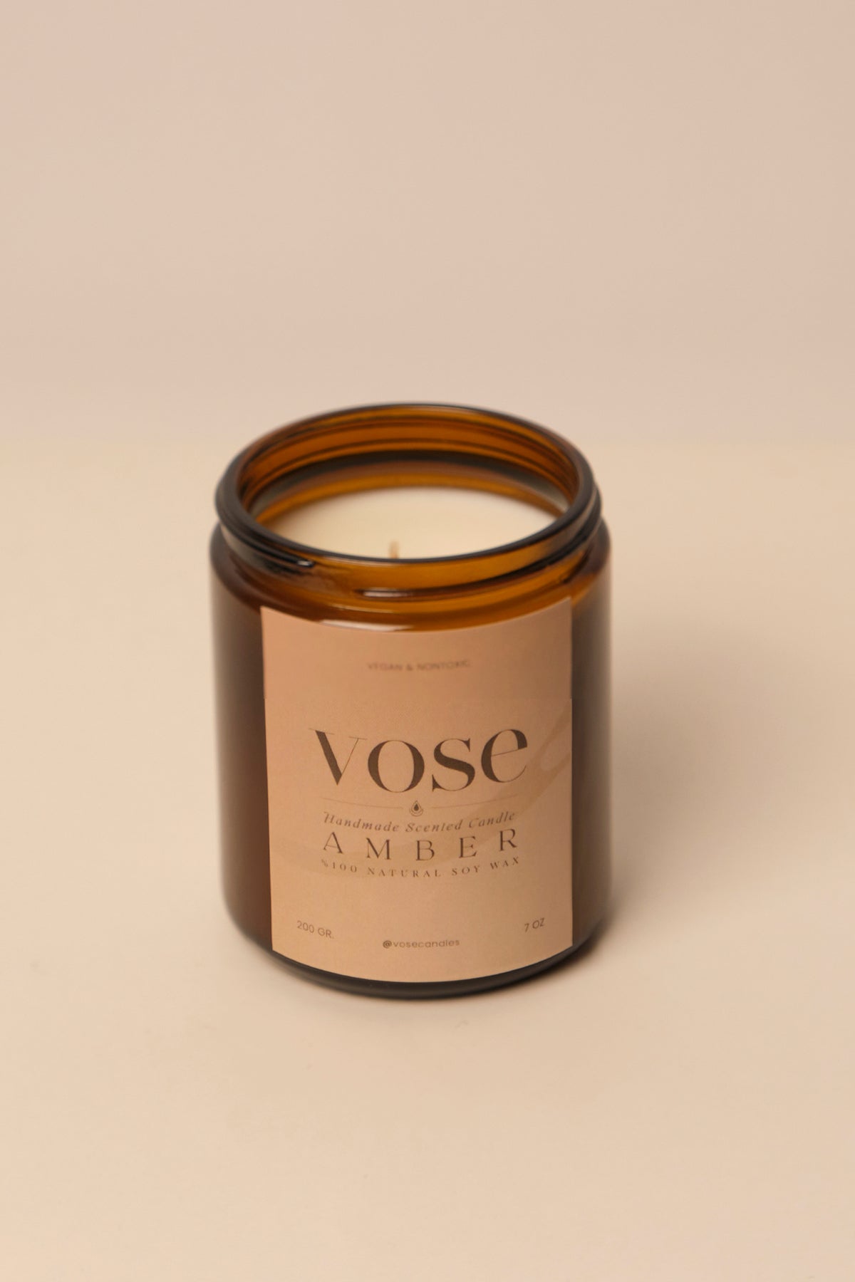 Amber Kokulu % 100 Doğal Soya Wax Amber Kavanoz Mum