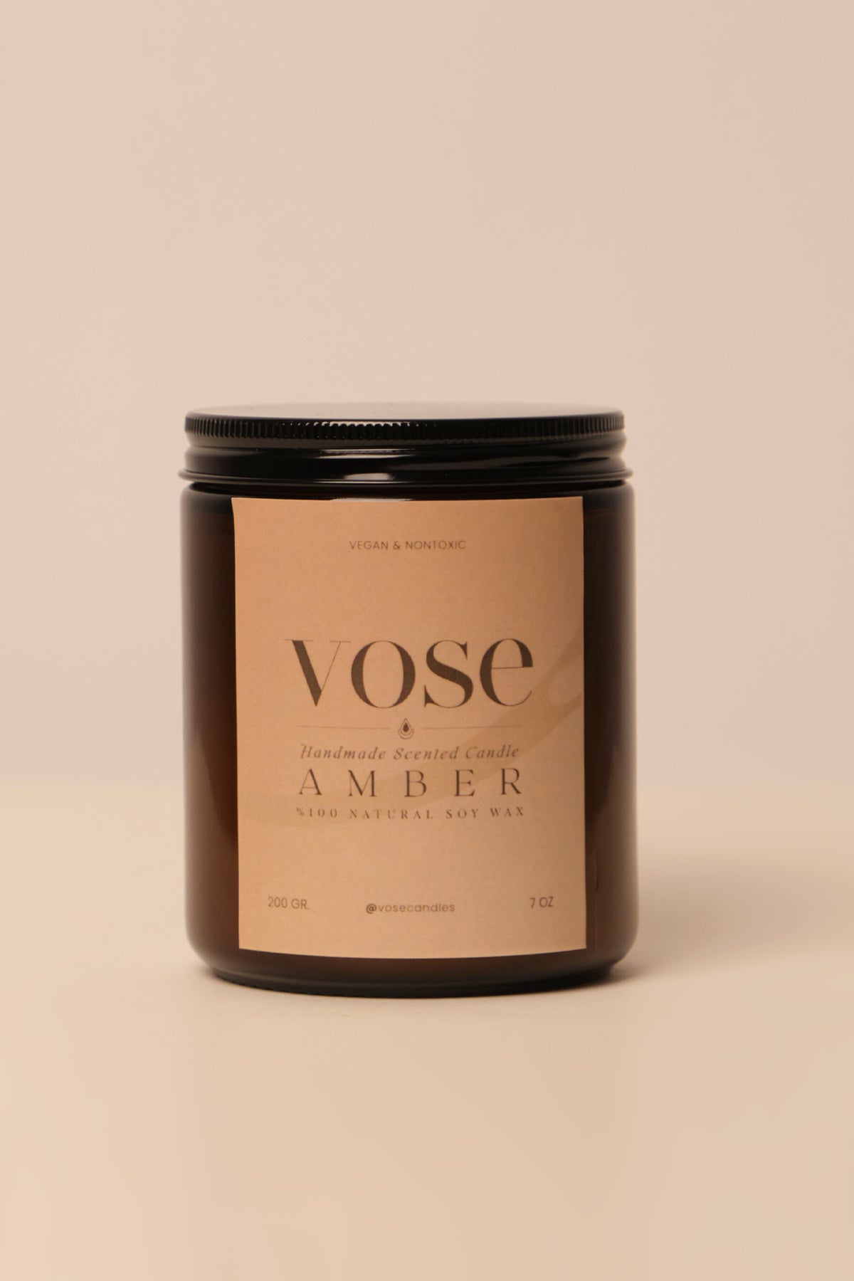 Amber Kokulu % 100 Doğal Soya Wax Amber Kavanoz Mum