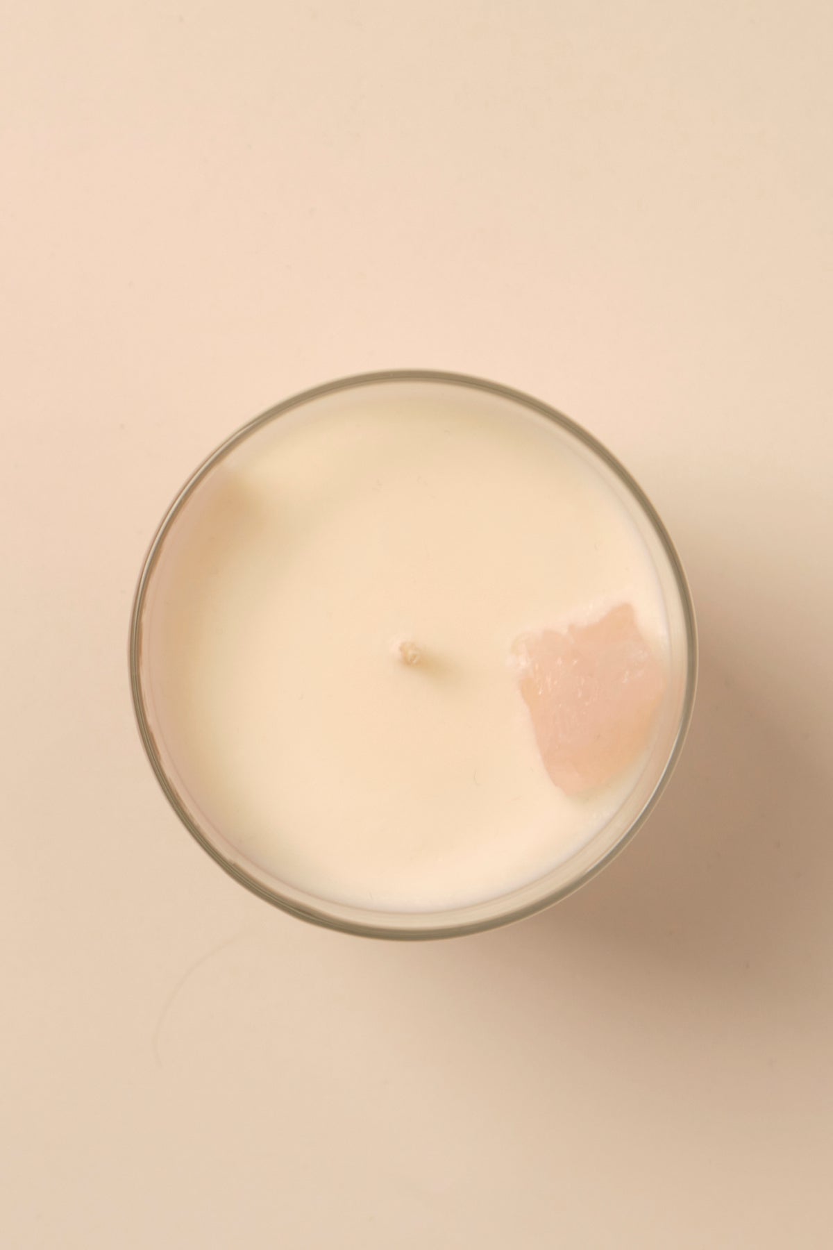 Vose Pembe Kuvars Taşlı Vanilya Kokulu Doğal Soya Mumu